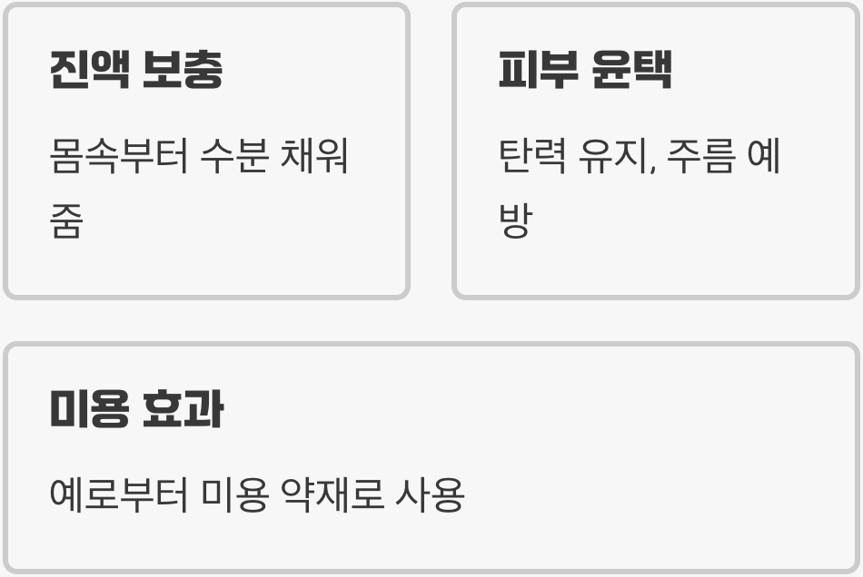 피부를 촉촉하게, 몸속의 보습제