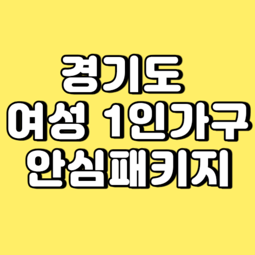 경기도 여성 1인가구 안심패키지 썸네일