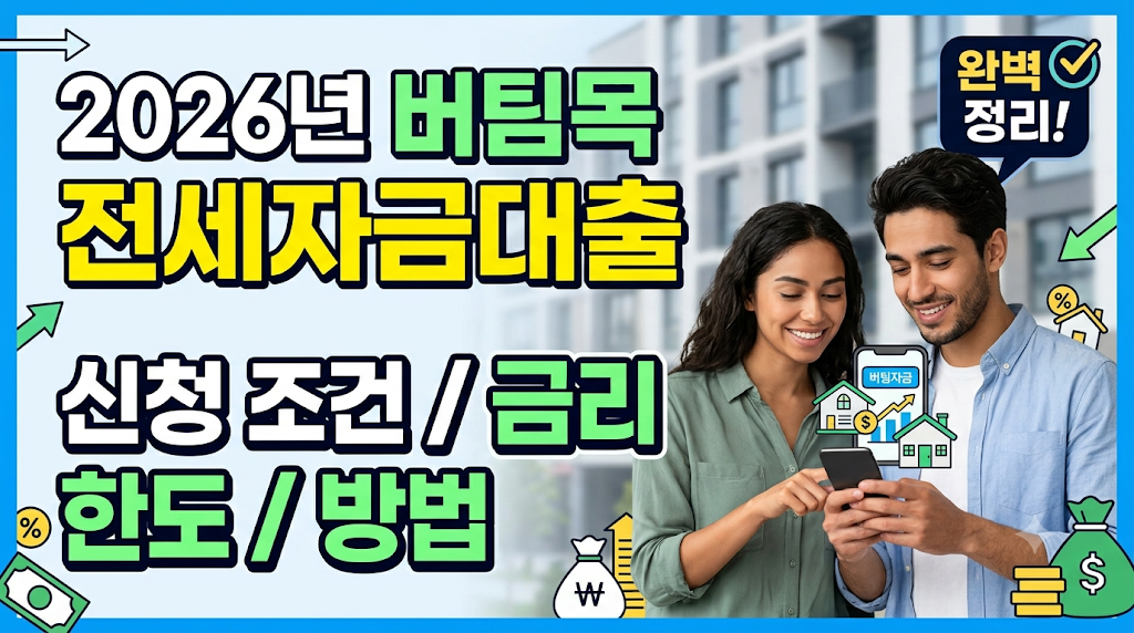 2026년 버팀목 전세자금대출 신청조건 금리 한도 방법