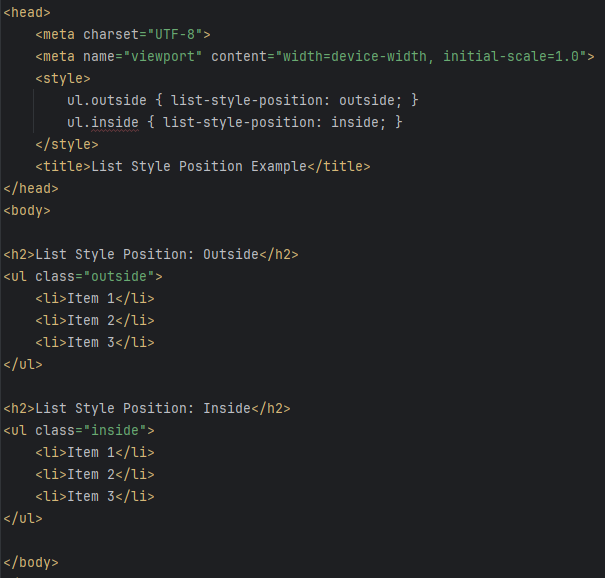 HTML5 & CSS3 목록 스타일 list