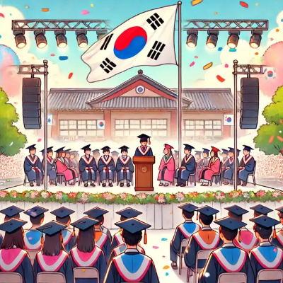 고등학교-졸업식-사람들