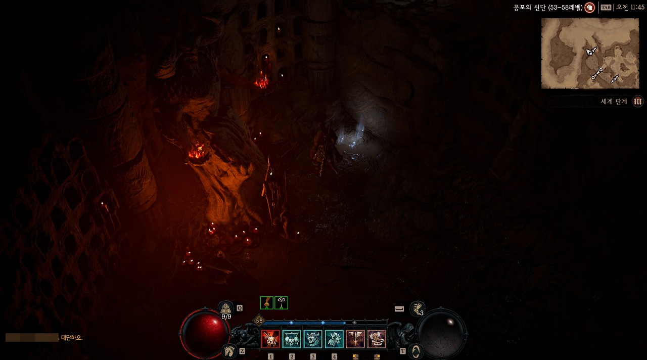 디아블로4 히든 부가 퀘스트 셋의 길 세번째 석상 점화후