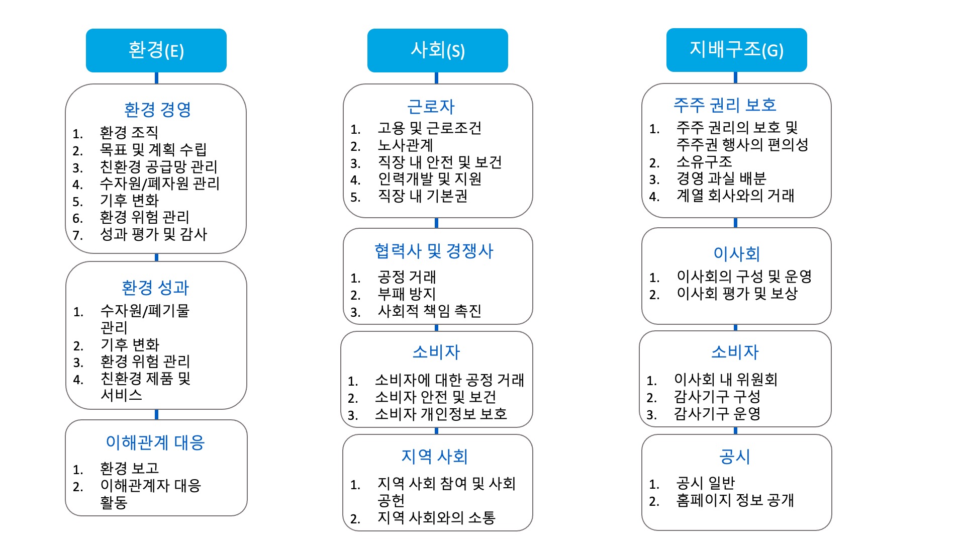 한국기업지배구조원(KCGS)의 ESG 평가 개요