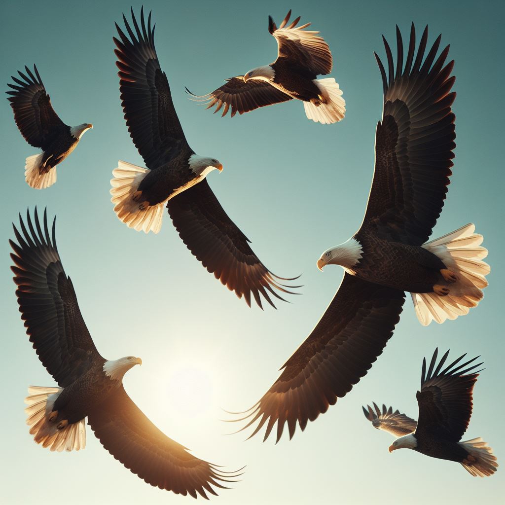 하늘 나는 독수리들