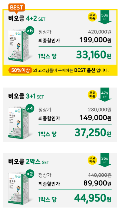 4. 가격 및 혜택 정리 관련 사진