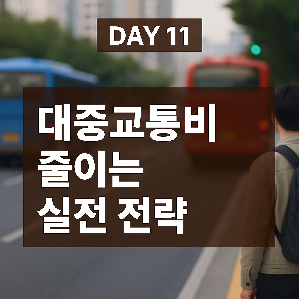 대중교통비 줄이는 실전 전략