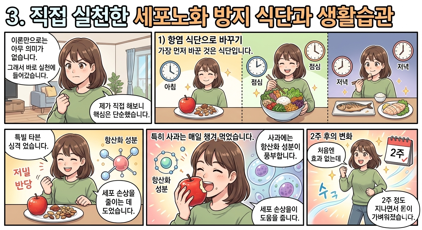 세포노화 방지 생활습관
