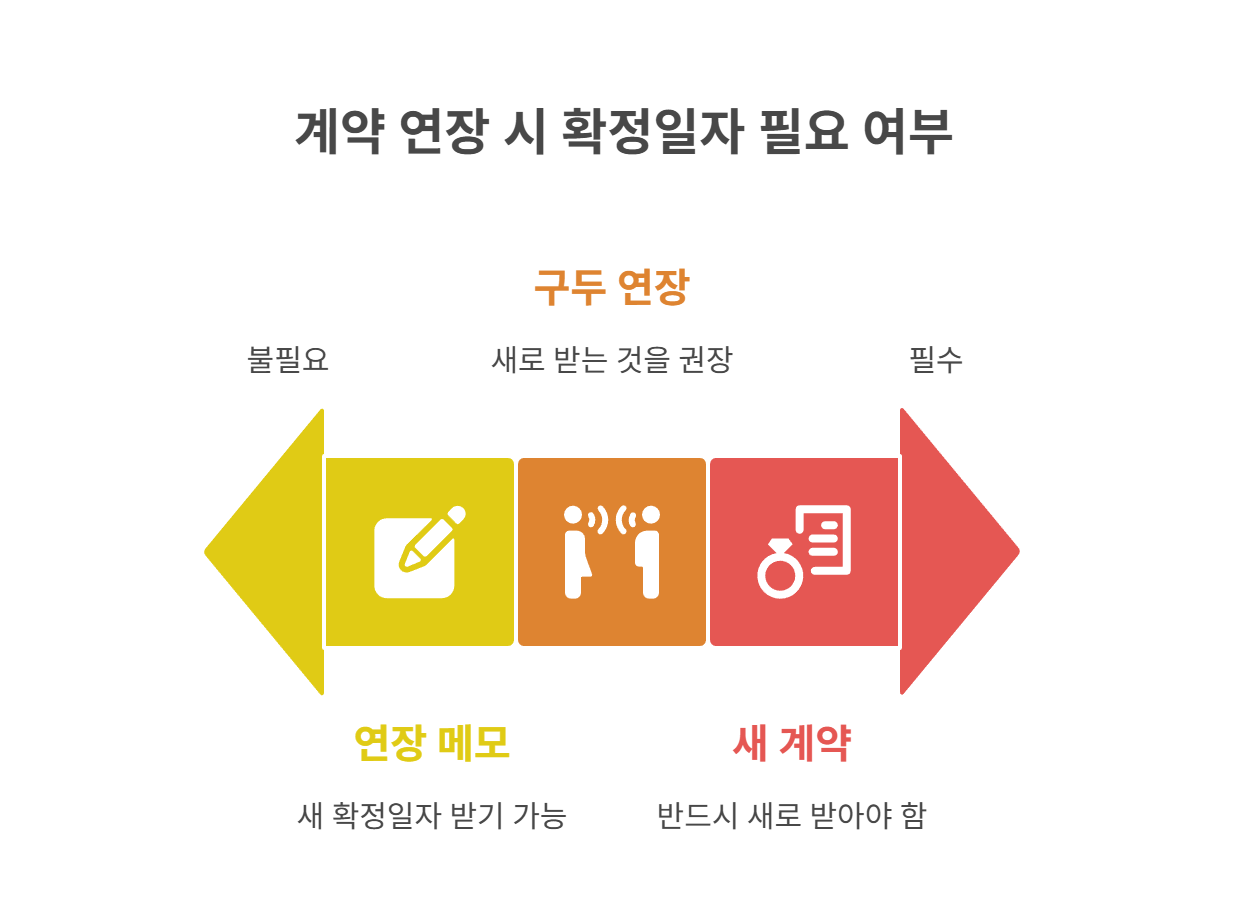 확정일자, 연장 시 다시 받아야 하나요?