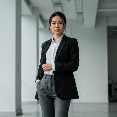독립성 강한 이미지의 아시아 여성 사진