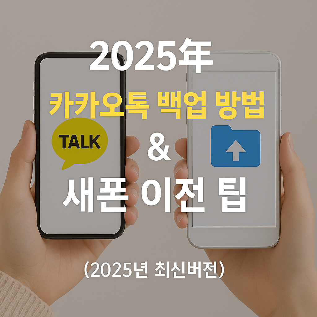 카카오톡 백업 방법 & 새폰 이전 팁 (2025년 최신버전)
