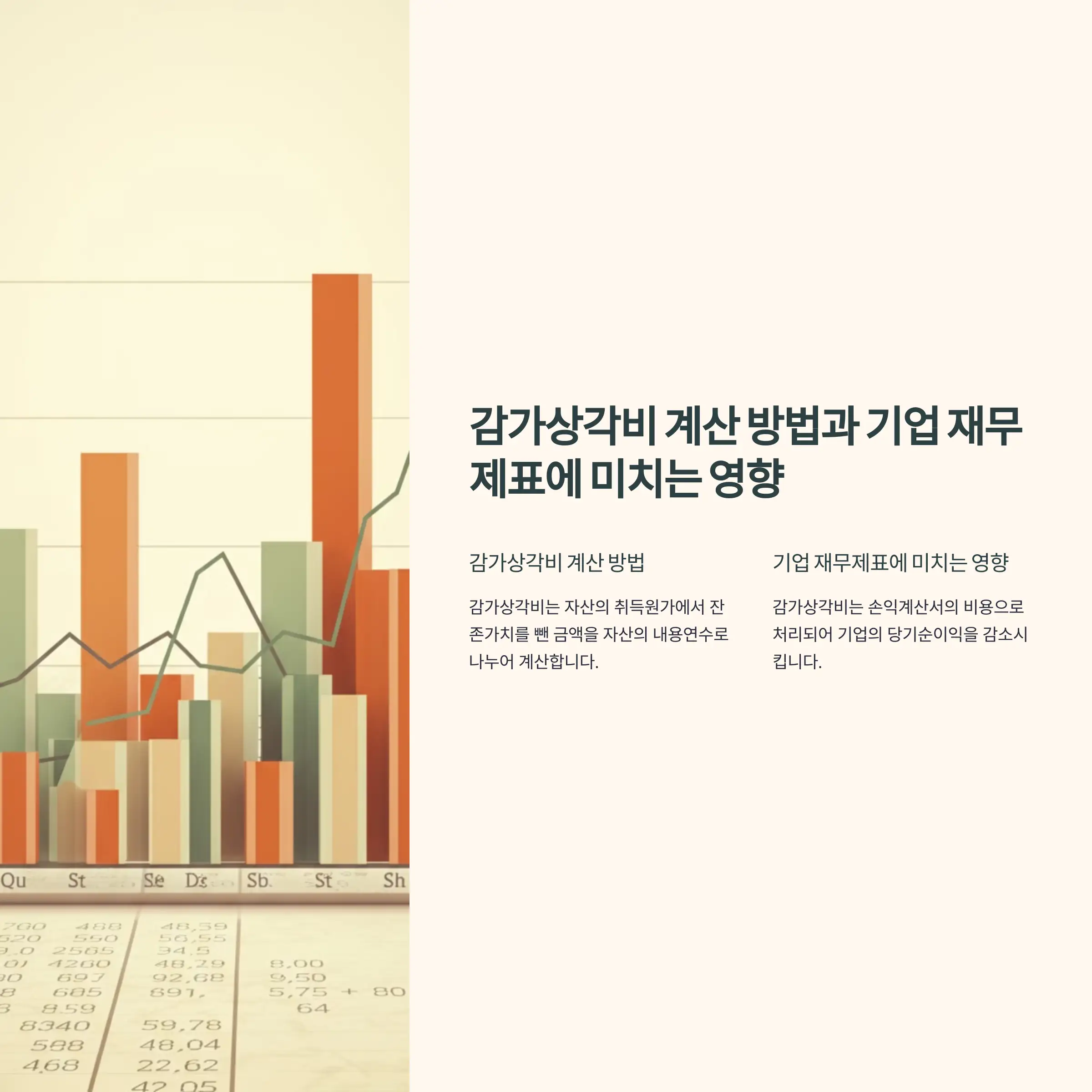 감가상각비 계산 방법과 기업 재무제표에 미치는 영향