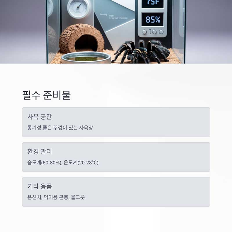 사육에 필요한 기본 준비물