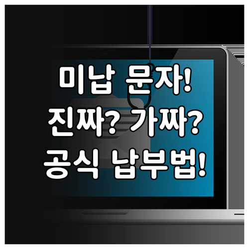 미납 통행료 문자 진짜 가짜 구별법 ..