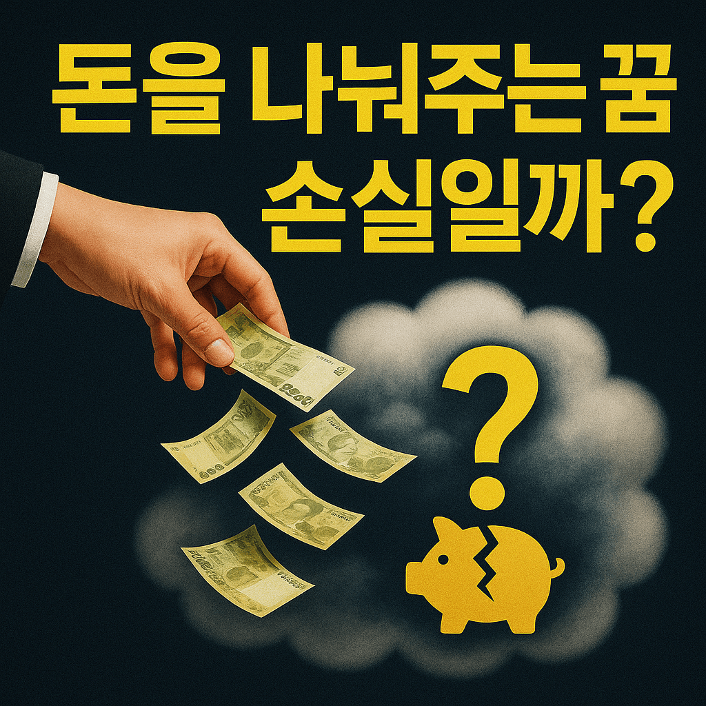 돈을 나눠주는꿈, 손실일까? 썸네일