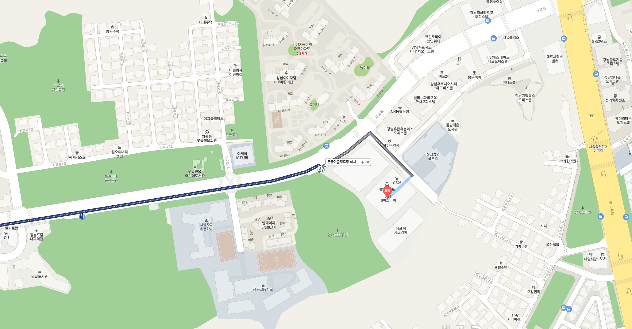 강남 자곡 지식산업센터 가는 길