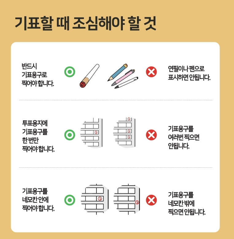 기표 시 유의점