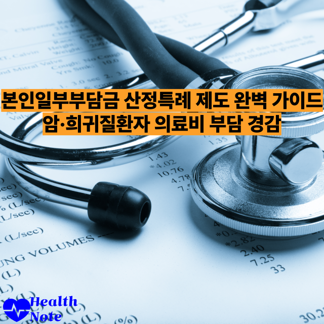 본인일부부담금 산정특례 제도 완벽 가이드 암·희귀질환자 의료비 부담 경감