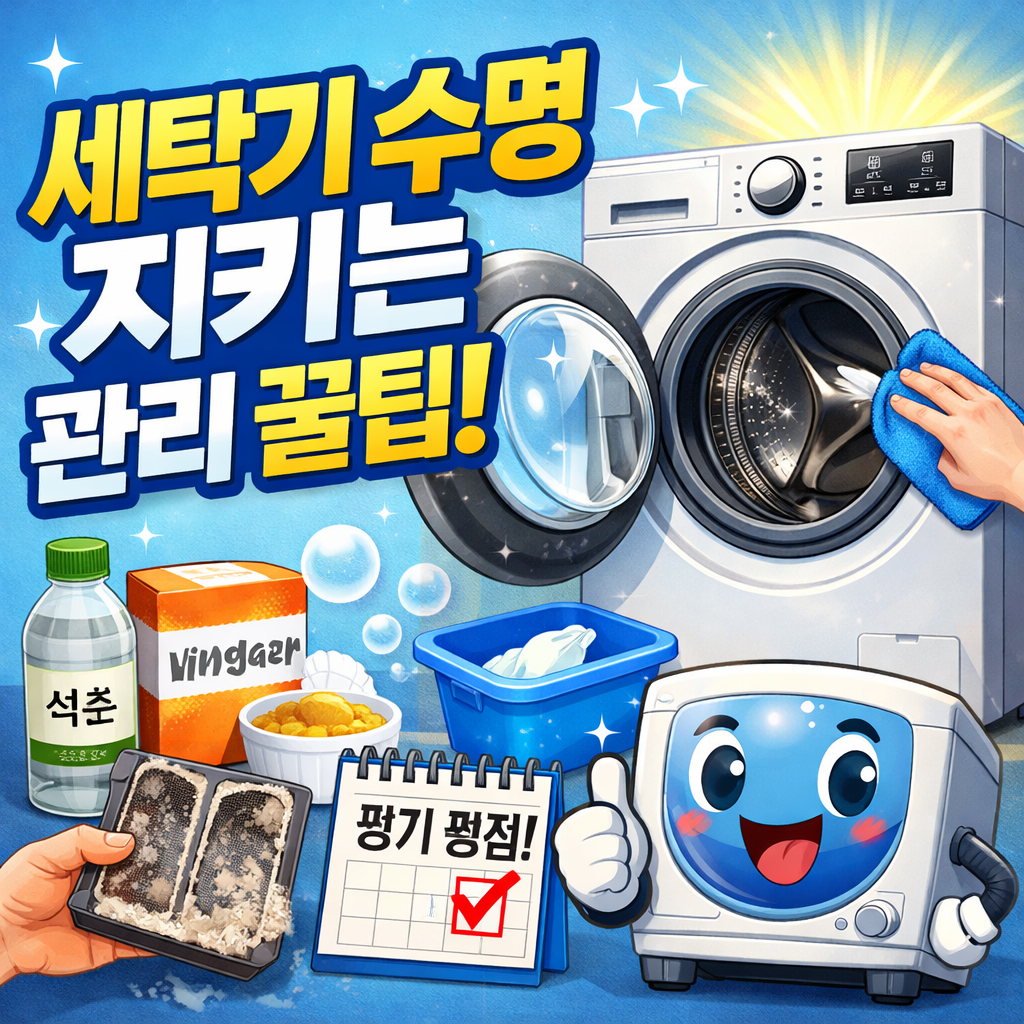 세탁기 수명을 지키는 관리방법 꿀팁