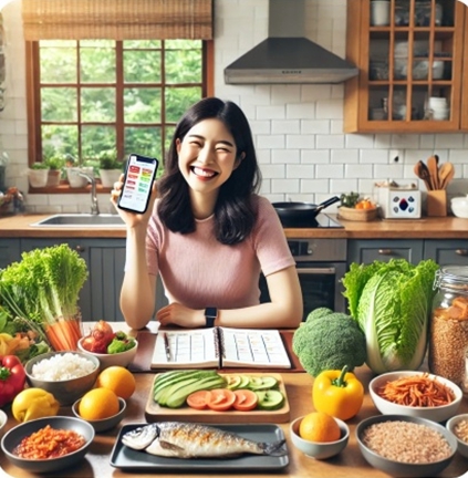 다이어트 식단 고민하는 여자