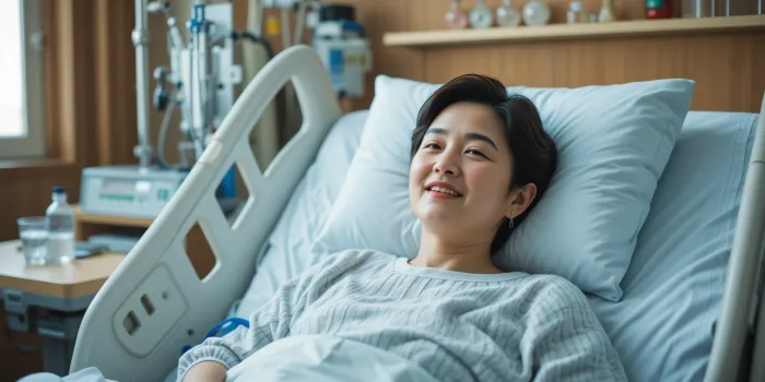 항암치료 받고 있는 환자 모습