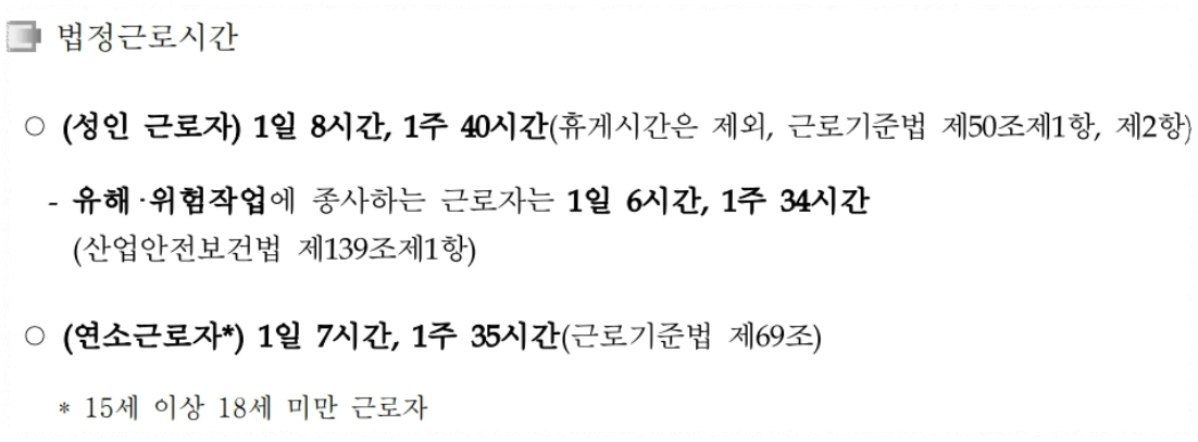 주 52시간 근로기준법 근무제 초과근무 위반 신고방법(+야간근무시간)