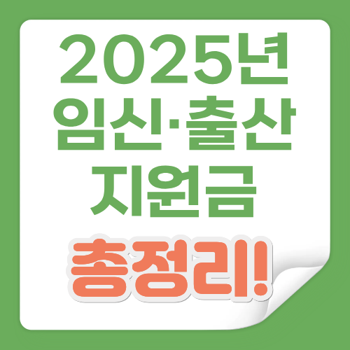 임신 출산 지원금 총정리