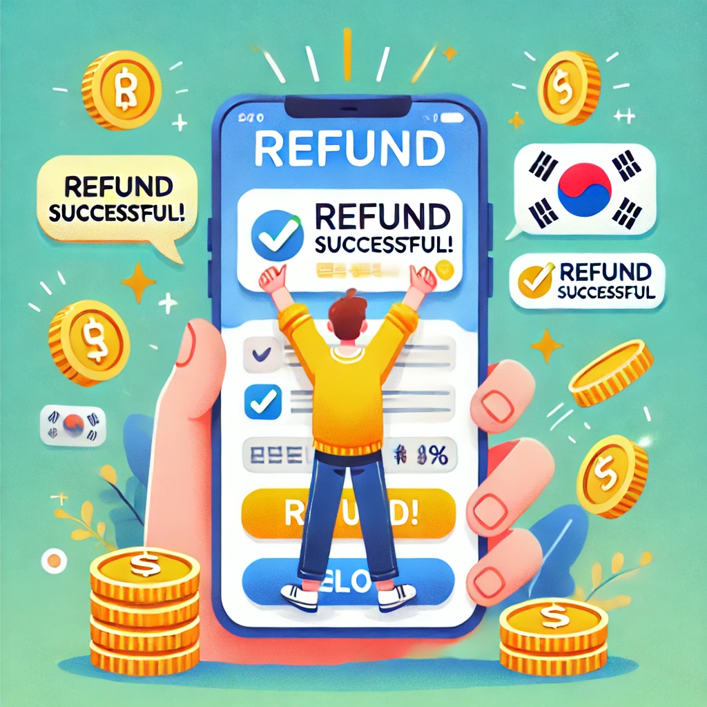 환급금 성공하는 장면