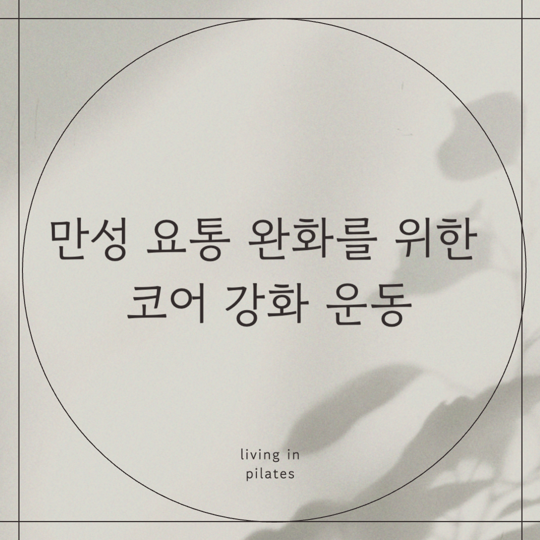 만성 요통 완화를 위한 코어 강화 운동