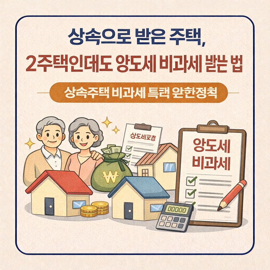 상속으로 받은 주택, 2주택인데도 양도세 비과세 받는 방법|상속주택 비과세 특례 완전정복