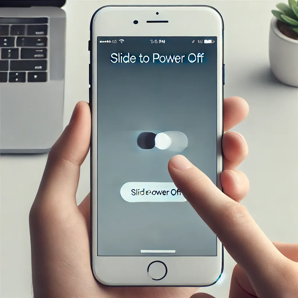 아이폰 7에서 전원 끄기 슬라이더 화면
