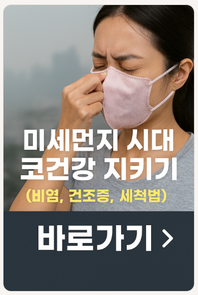 미세먼지 시대 코 건강 지키기 (비염, 건조증, 세척법)