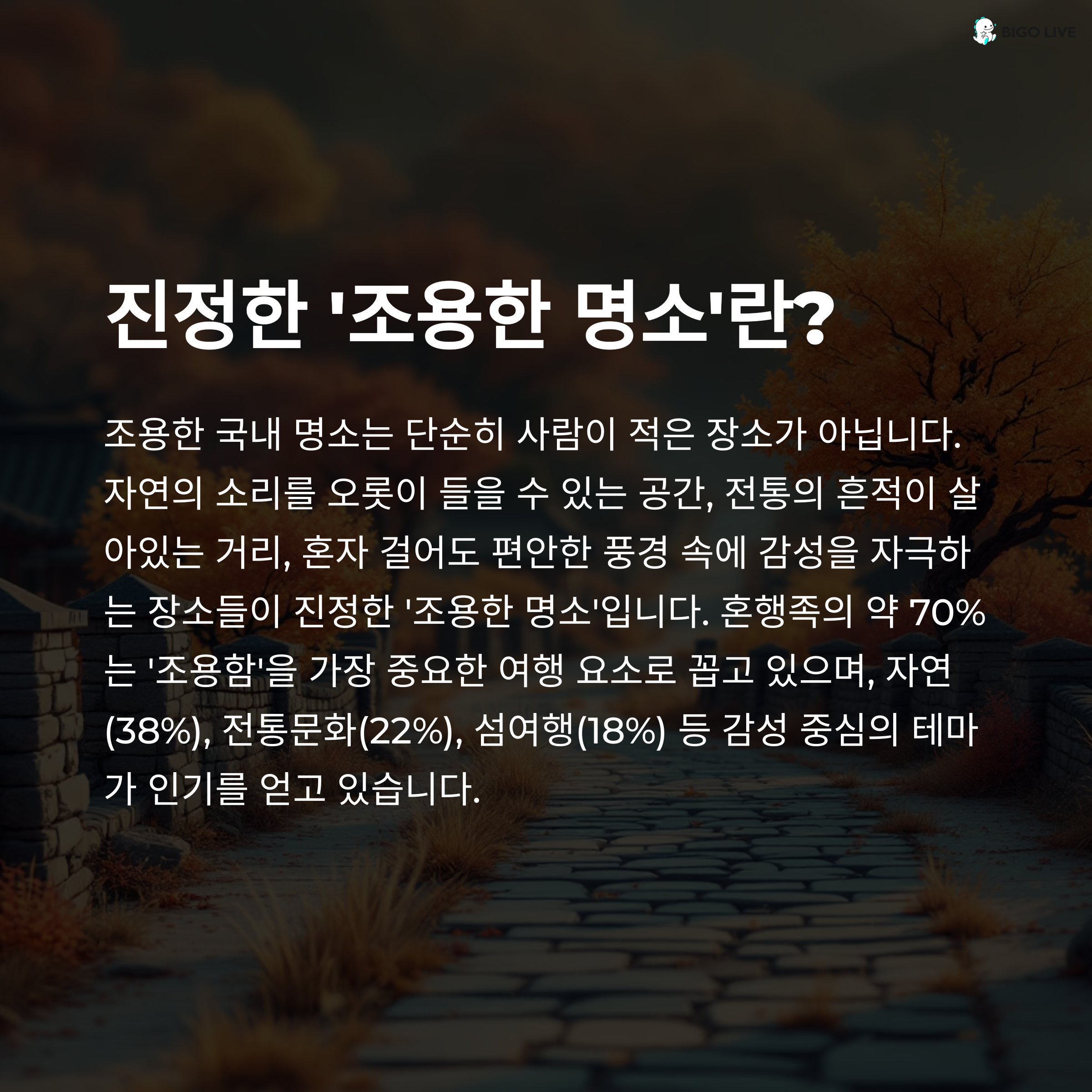 조용한 국내 명소