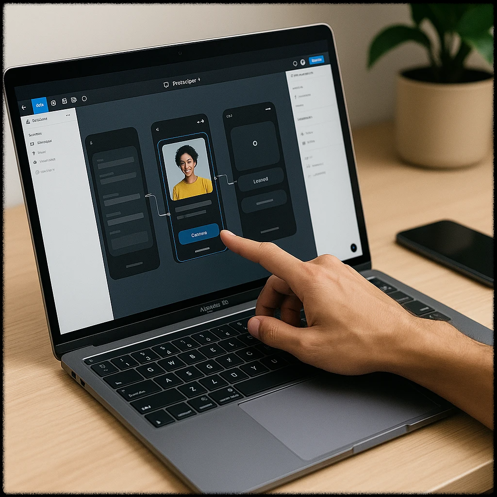 UI 설계 작업 장면