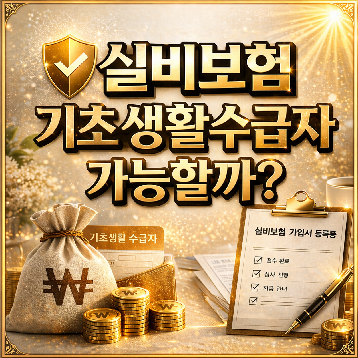 실비보험 기초생활수급자 가능 여부 2026 설명 이미지 의료급여 수급자 보험금 청구와 보장 기준 안내 insurance medical aid guide 2026