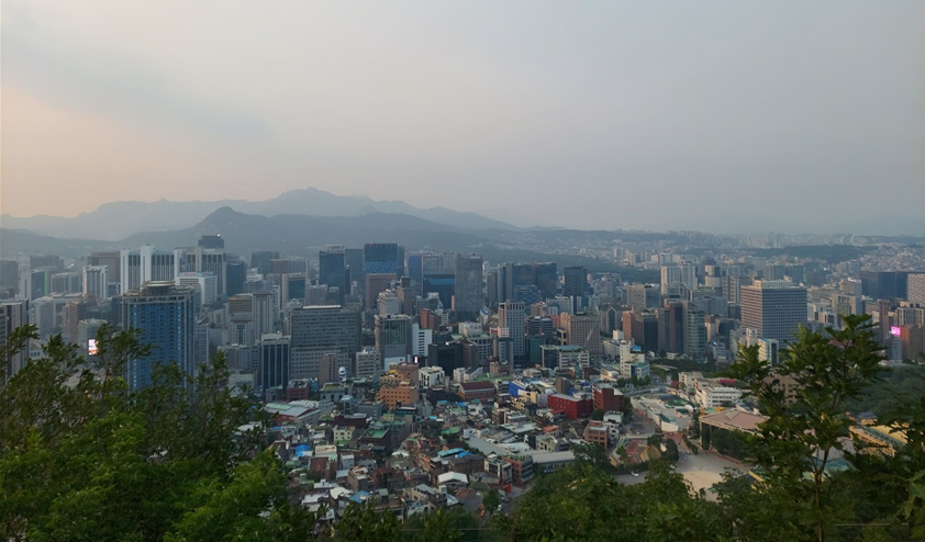 남산타워에서 바라본 서울 전경