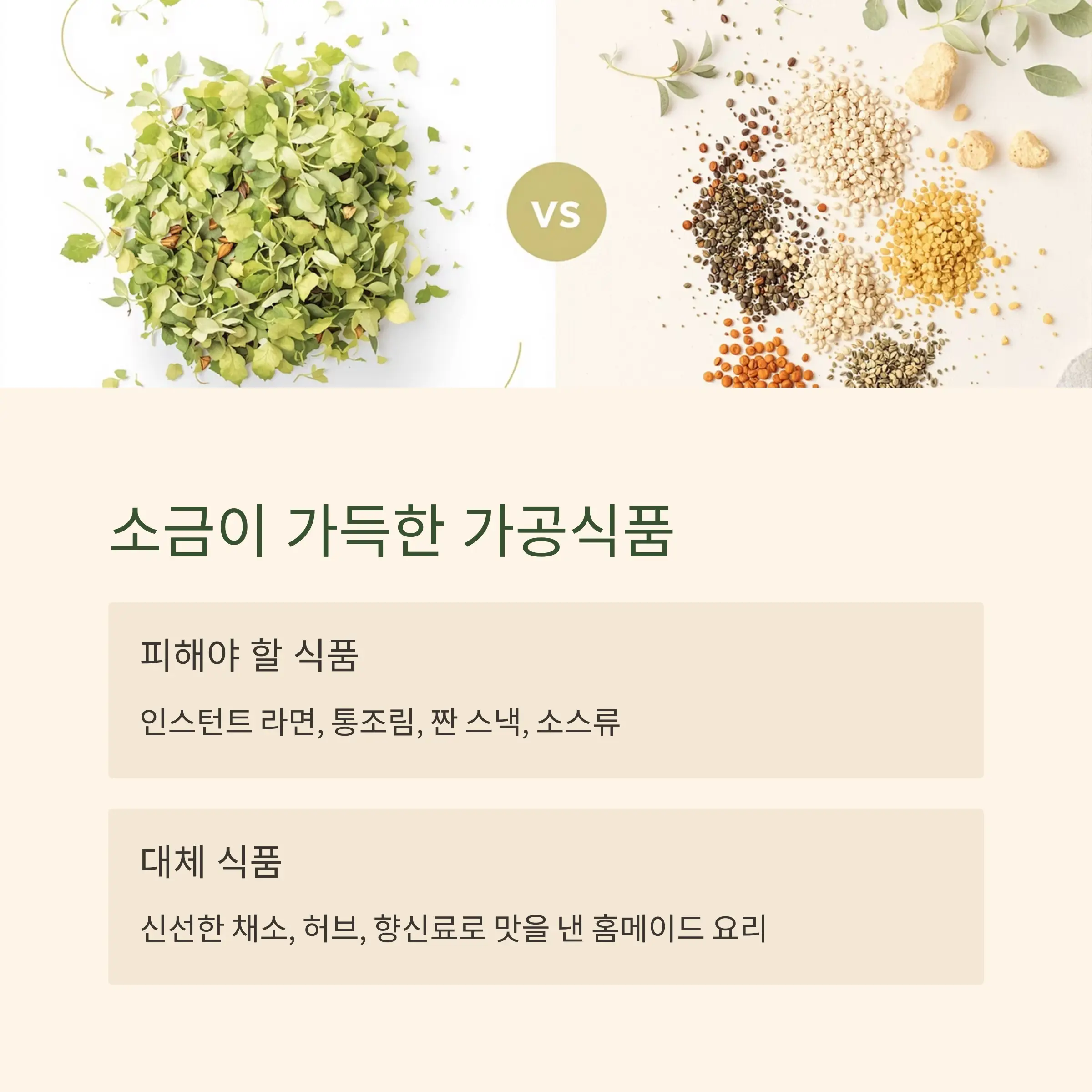 소금이 가득한 가공식품 – 건강에 치명적인 선택