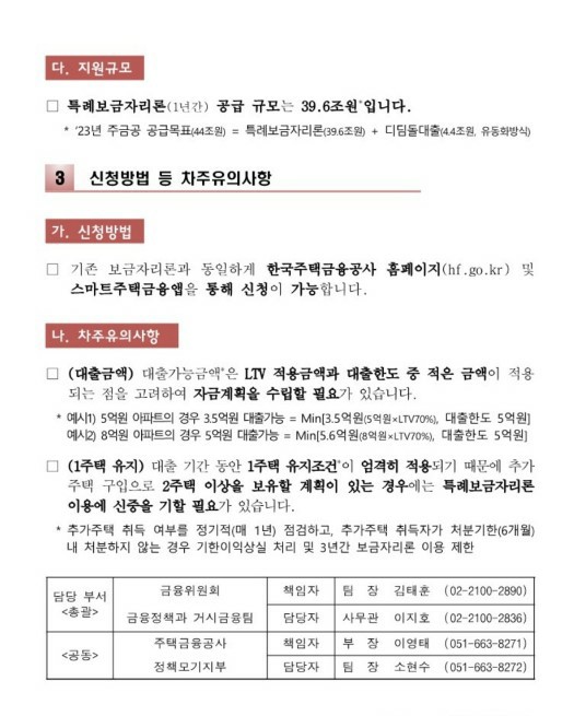 특례보금자리론 신청자격