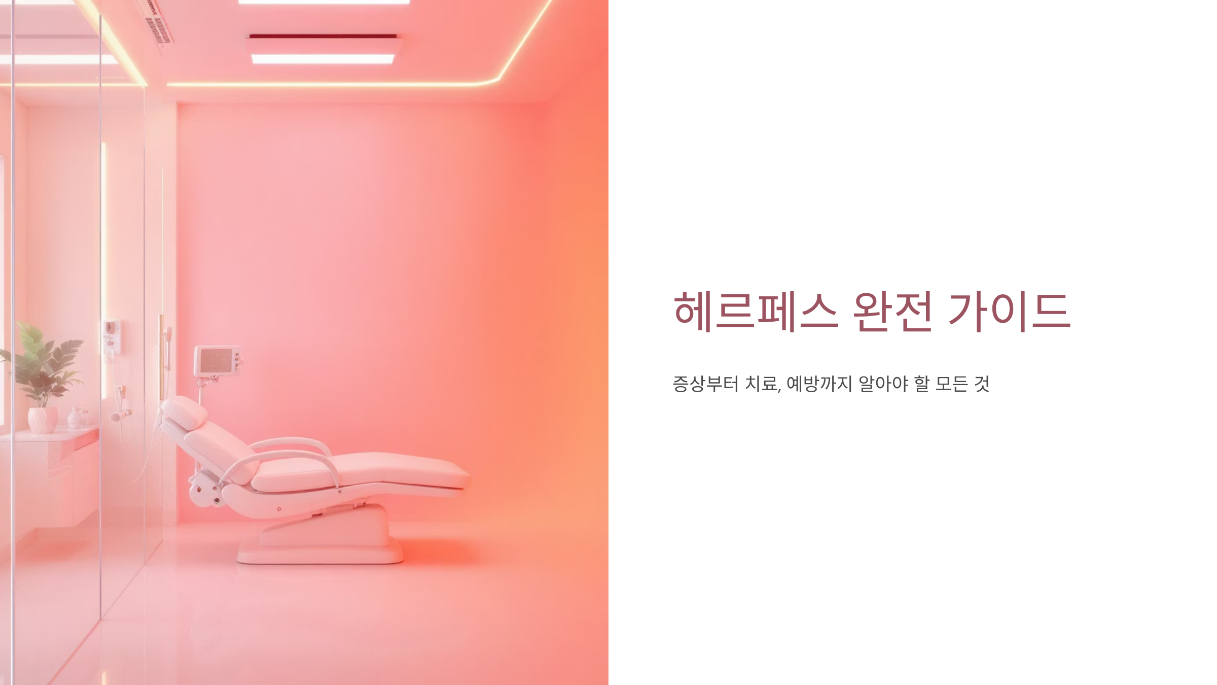 헤르페스 증상 완벽 정리와 대처법