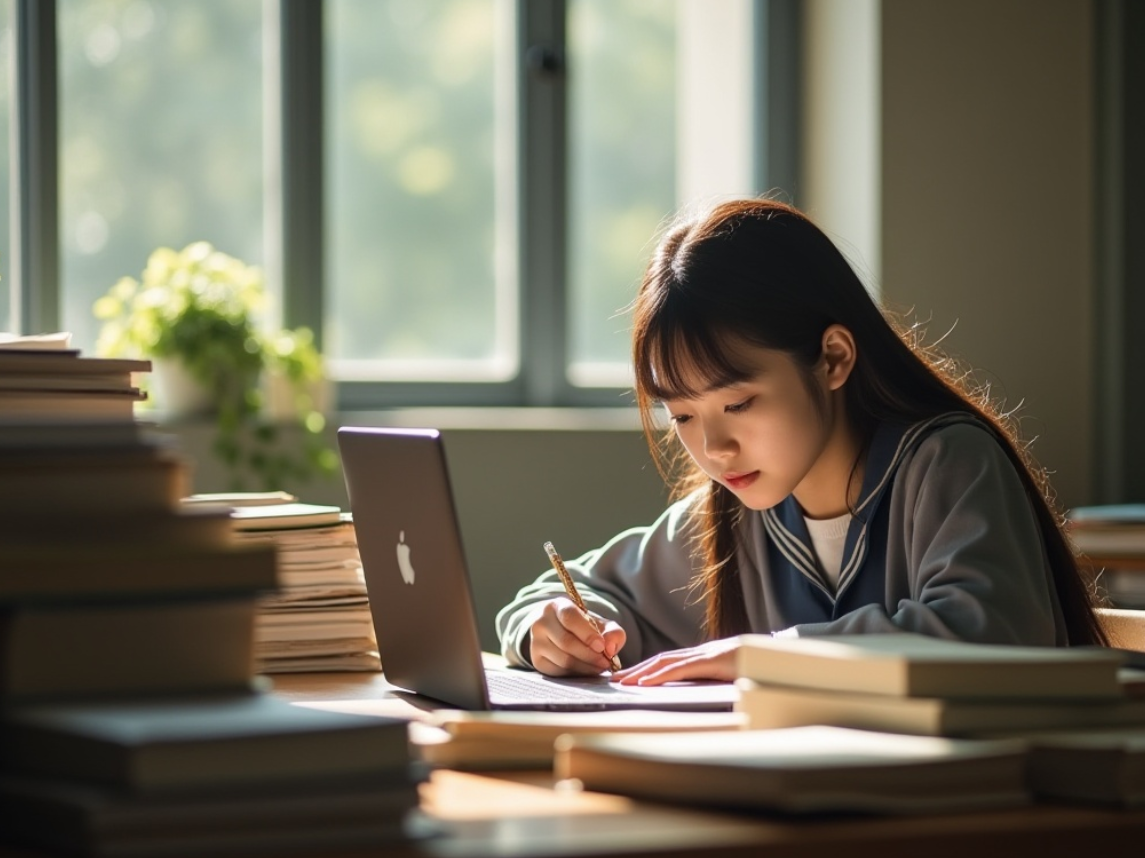 한의대 가기위해 열심히 공부하는 모습
