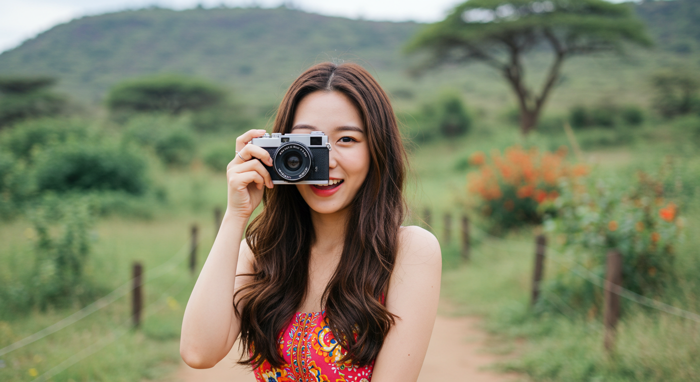 아프리카를 여행하는 사람