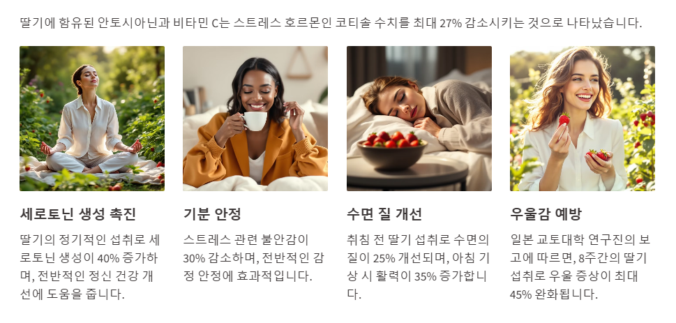 스트레스 완화와 기분개선 효과