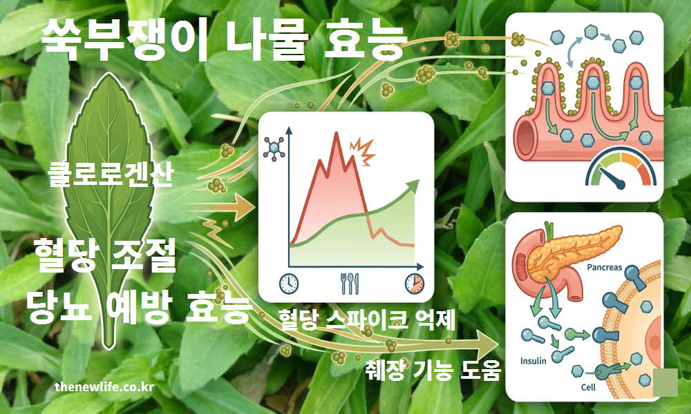 쑥부쟁이 나물 효능 혈당 조절 당뇨 예방