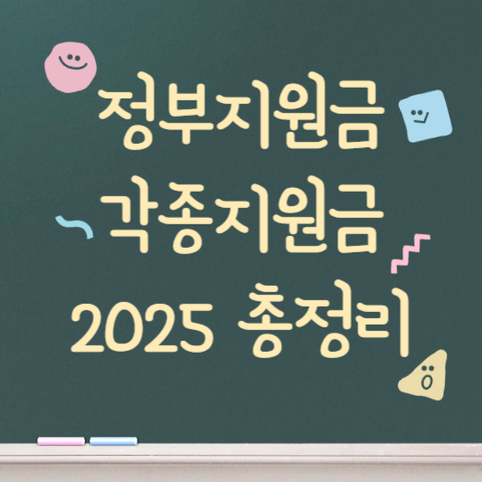 정부지원금, 각종지원금 2025 총정리