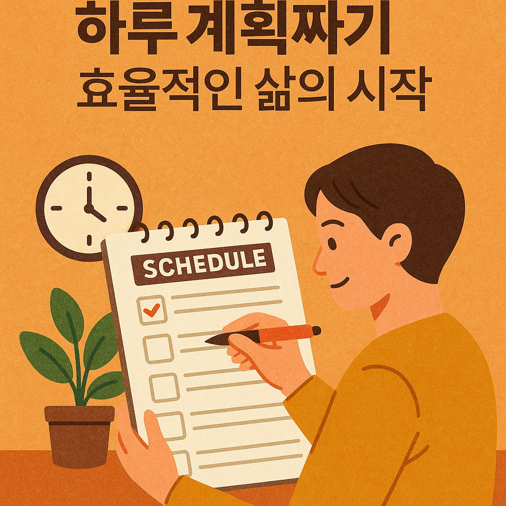 하루 계획짜기, 효율적인 삶의 시작