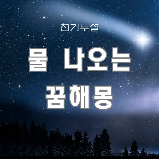 물 나오는 꿈해몽