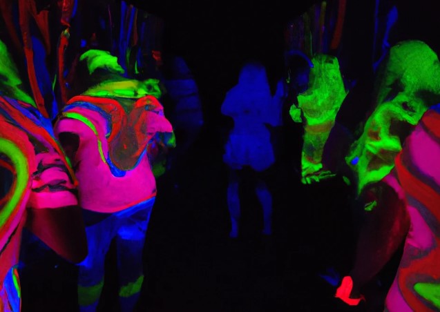 블랙라이트-카페-조명-사진