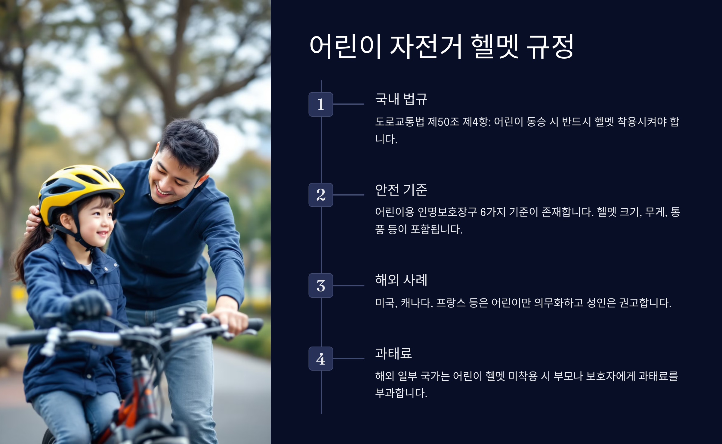 어린이 자전거 헬멧 규정