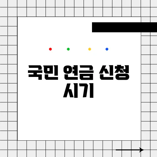 국민 연금 신청 시기