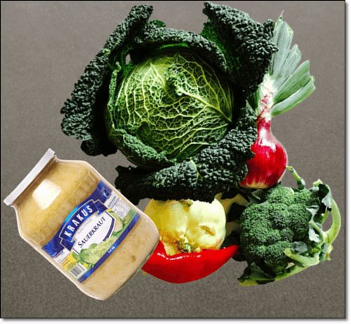 십자화과 채소와 사우어크라우트