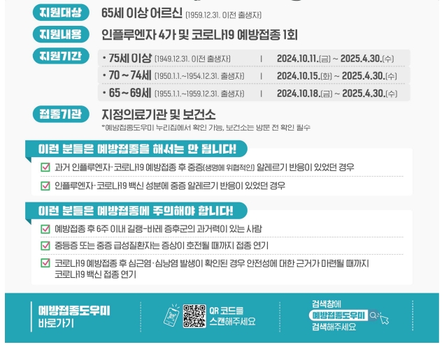 코로나19와 인플루엔자 백신을 동시에 접종